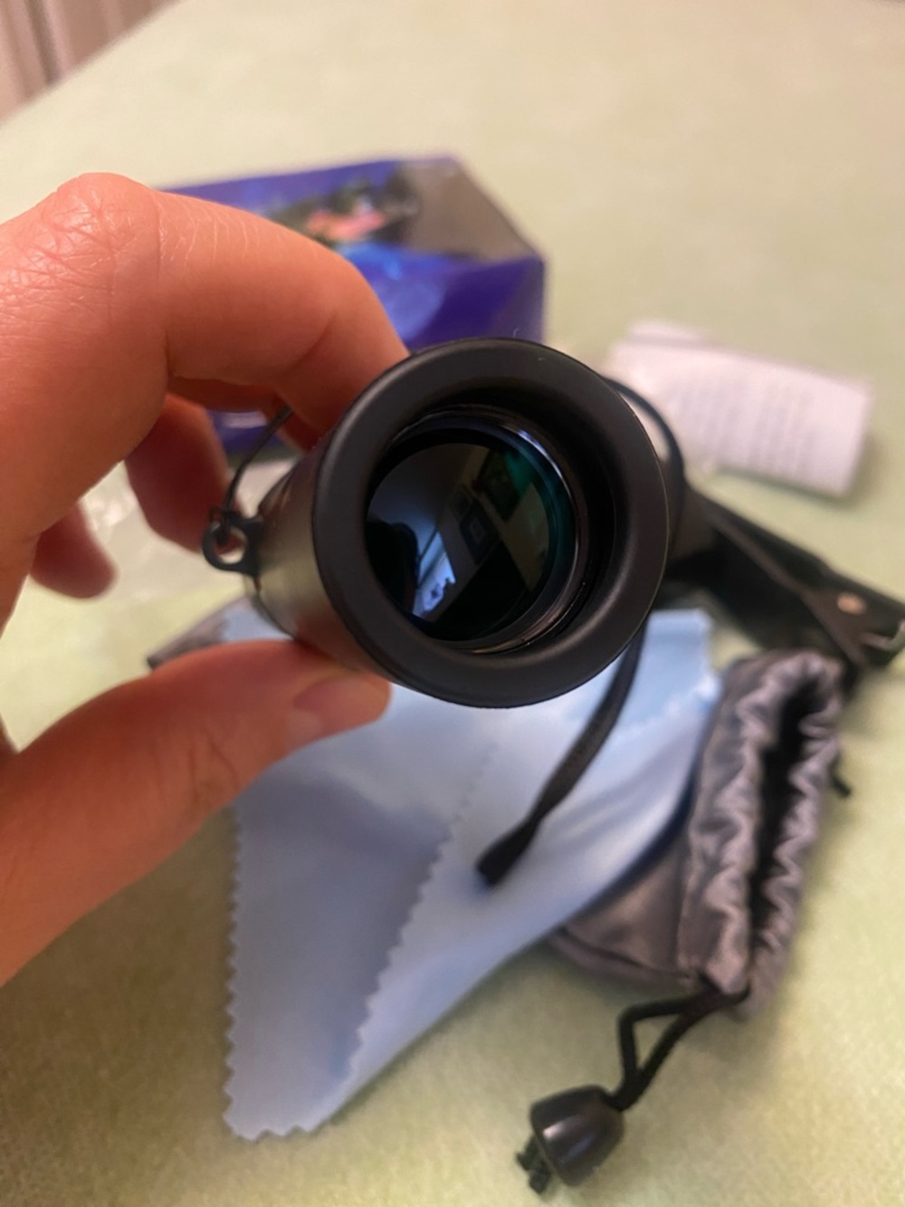 Compact Black Monocular with Red Accent - Picture 8 of 8